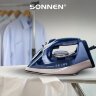 Утюг паровой SONNEN SI-6008, 2200 Вт, керамическое покрытие, антикапля, серебристый/золотой, 456998, 456998