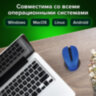 Мышь беспроводная с бесшумным кликом SONNEN V18, USB, 800/1200/1600 dpi, 4 кнопки, синяя, 513515, 513515