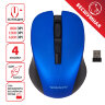 Мышь беспроводная с бесшумным кликом SONNEN V18, USB, 800/1200/1600 dpi, 4 кнопки, синяя, 513515, 513515