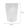 Пакеты дой-пак с замком ZIP LOCK, прозрачные, 180х260 + 40 мм, КОМПЛЕКТ 100 штук, 70 мкм, BRAUBERG, 700699, 700699