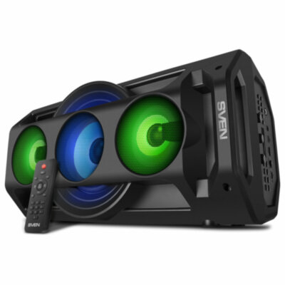 Колонка портативная SVEN PS-680, 2.0, 65 Вт, Bluetooth, FM, USB, microSD, черный, SV-020187, 263167