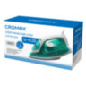 Утюг паровой CROMEX (КРОМЕКС) SI-102B, 1400 Вт, антипригарное покрытие, паровой удар, самоочистка, компактный, зеленый/белый, 458313, 458313