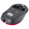 Мышь беспроводная с бесшумным кликом SONNEN V18, USB, 800/1200/1600 dpi, 4 кнопки, красная, 513516, 513516