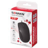 Мышь проводная SONNEN М-201, USB, 1000 dpi, 2 кнопки + колесо-кнопка, оптическая, черная, 512631, 512631