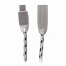 Кабель USB 2.0-Type-C, 1 м, SONNEN Premium, медь, передача данных и быстрая зарядка, 513127, 513127