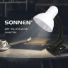 Настольная лампа / светильник SONNEN OU-108, на прищепке, цоколь Е27, белый, 236678, 236678
