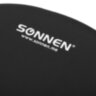 Коврик для мыши с подушкой под запястье SONNEN, полиуретан + лайкра, 250х220х20мм, черный, 513299, 513299