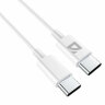 Кабель USB Type-C-Type-C, 30 Вт, белый, 2 м, DEFENDER F182, 87537, 514028