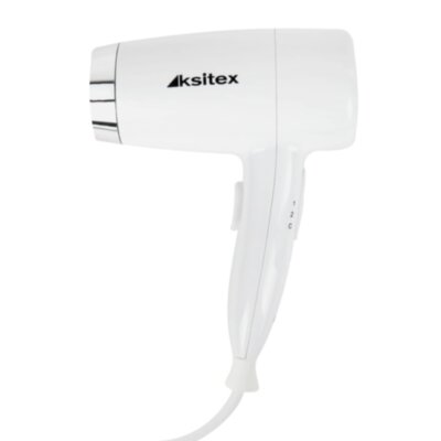 Фен для волос настенный KSITEX F-1800 W, 1800 Вт, пластик/металл, 2 скорости, белый, 601805