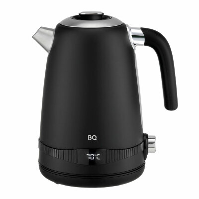 Чайник BQ (БИ-КЬЮ) KT1724SW, 1,7 л, 2200 Вт, закрытый нагревательный элемент, ТЕРМОРЕГУЛЯТОР, черный, 86195511, 457555