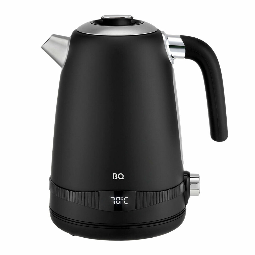Чайник BQ (БИ-КЬЮ) KT1724SW, 1,7 л, 2200 Вт, закрытый нагревательный элемент, ТЕРМОРЕГУЛЯТОР, черный, 86195511, 457555
