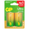 Батарейки КОМПЛЕКТ 2 шт., GP Ultra G-Tech, D (LR20, 13А), алкалиновые, блистер, 13AU-CR2, 454092