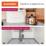 Самоклеящаяся пленка, алюминиевая фольга защитная для кухни/дома, 0,6х3 м, серебро, цветы, DASWERK (ДАСВЕРК), 607849, 607849