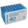 Батарейки алкалиновые "пальчиковые" КОМПЛЕКТ 40 шт., CROMEX (КРОМЕКС) Alkaline, АА (LR6,15А), в коробке, 455594, 455594