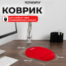 Коврик для мыши с подушкой под запястье SONNEN, полиуретан + лайкра, 250х220х20 мм, красный, 513301, 513301