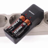 Батарейки аккумуляторные Ni-Mh пальчиковые КОМПЛЕКТ 2 шт., АА (HR6) 2700 mAh, SONNEN, 454235, 454235