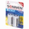 Батарейки КОМПЛЕКТ 2 шт., SONNEN Alkaline, С (LR14, 14А), алкалиновые, блистер, 451090, 451090