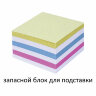 Блок для записей непроклеенный, 9х9х5 см, плотность 65 г/м2, цветной с белым, STAFF, 126365, 126365