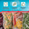 Пакеты для заморозки продуктов, 3 л, КОМПЛЕКТ 100 шт., с замком-застежкой (слайдер), LAIMA, 608914, 608914