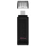 Флеш-диск 64 GB KINGSTON DataTraveler 70, разъем Type-C 3.2, черный, DT70/64GB, 513642