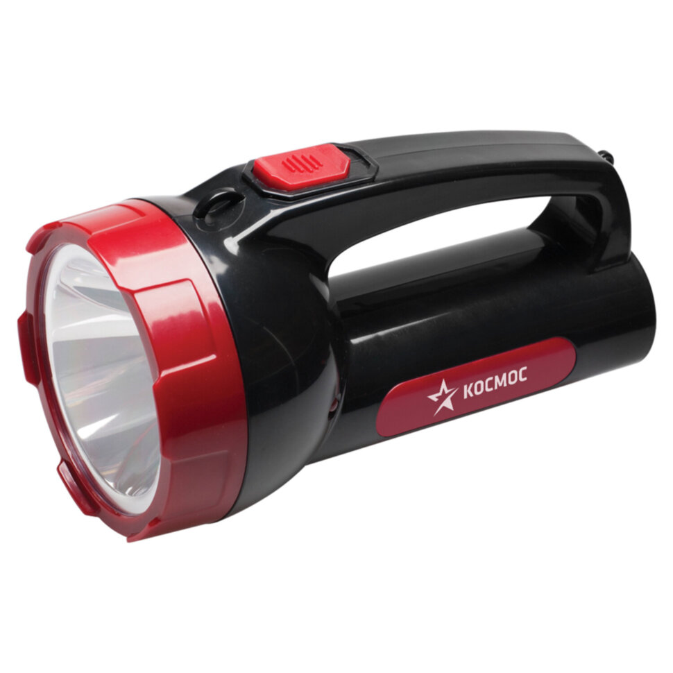 Фонарь аккумуляторный КОСМОС 5 Вт LED, выдвижная вилка, заряд от сети, KOCAc9105WLED, 238267