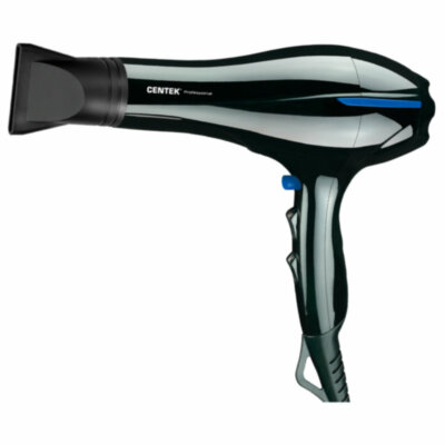 Фен CENTEK CT-2227 Professional, 2200 Вт, 2 скорости, 3 температурных режима, черный, 457619