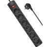 Сетевой фильтр DEFENDER DFS 155, 6 розеток, 5 м, черный, 99496, 513815