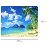 Коврик для мыши SONNEN "BEACH", резина + ткань, 260х220х3 мм, 513294, 513294