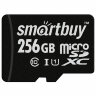 Карта памяти microSDXC 256 GB SMARTBUY, UHS-I, 90 Мб/сек (class 10), с адаптером, SB256GBSDCL10-01, 514075