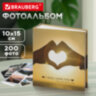 Фотоальбом BRAUBERG "Вместе навсегда" на 200 фото 10х15 см, твердая обложка, термосварка, 391155, 391155