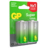 Батарейки КОМПЛЕКТ 2 шт., GP Super G-Tech, D (LR20, 13А), алкалиновые, блистер, 13A-2CR2, 450433