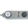 Сетевой фильтр SONNEN DX04, 4 розетки, 2 USB-порта, с заземлением, 10 А, 1,5 м, графит, 513493, 513493
