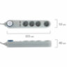 Сетевой фильтр SONNEN DX04, 4 розетки, 2 USB-порта, с заземлением, 10 А, 1,5 м, графит, 513493, 513493