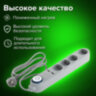 Сетевой фильтр SONNEN DX04, 4 розетки, 2 USB-порта, с заземлением, 10 А, 1,5 м, графит, 513493, 513493