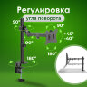 Кронштейн для монитора настольный VESA 75х75, 100х100, 17"-32", до 8 кг, SONNEN STATIC, 455942, 455942