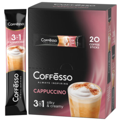 Кофе растворимый порционный COFFESSO "3 в 1 Cappuccino", пакетик 14 г, 102905, 40 штук, 623401