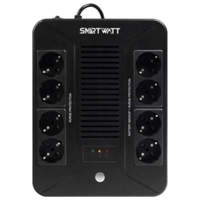 Источник бесперебойного питания SMARTWATT UPS SAFE PRO 1050, 1050 ВА (630 Вт), 8 розеток, 3703020270006, 355139