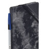 Блокнот А5 135x210 мм BRAUBERG "Denim", ткань/экокожа, резинка, держатель, 80 л., клетка, черный, 117140, 117140