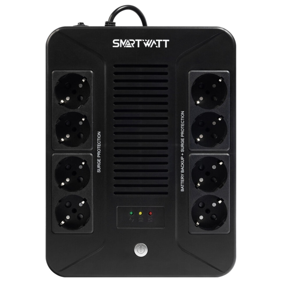 Источник бесперебойного питания SMARTWATT UPS SAFE PRO 850, 850 ВА (510 Вт), 8 розеток, 3703020270005, 355138