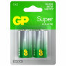 Батарейки КОМПЛЕКТ 2 шт., GP Super G-Tech, С (LR14, 14А), алкалиновые, блистер, 14A-2CR2, 454091