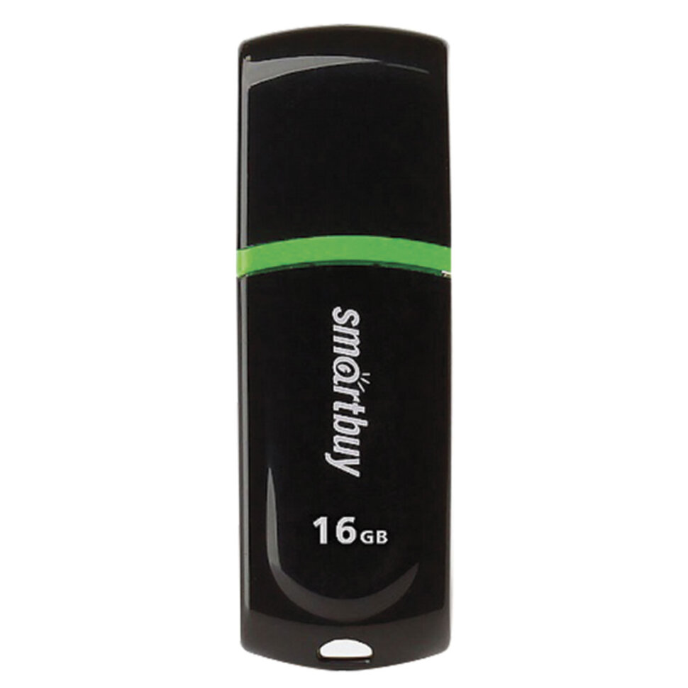 Флеш-диск 16 GB, SMARTBUY Paean, USB 2.0, черный, SB16GBPN-K, 512769