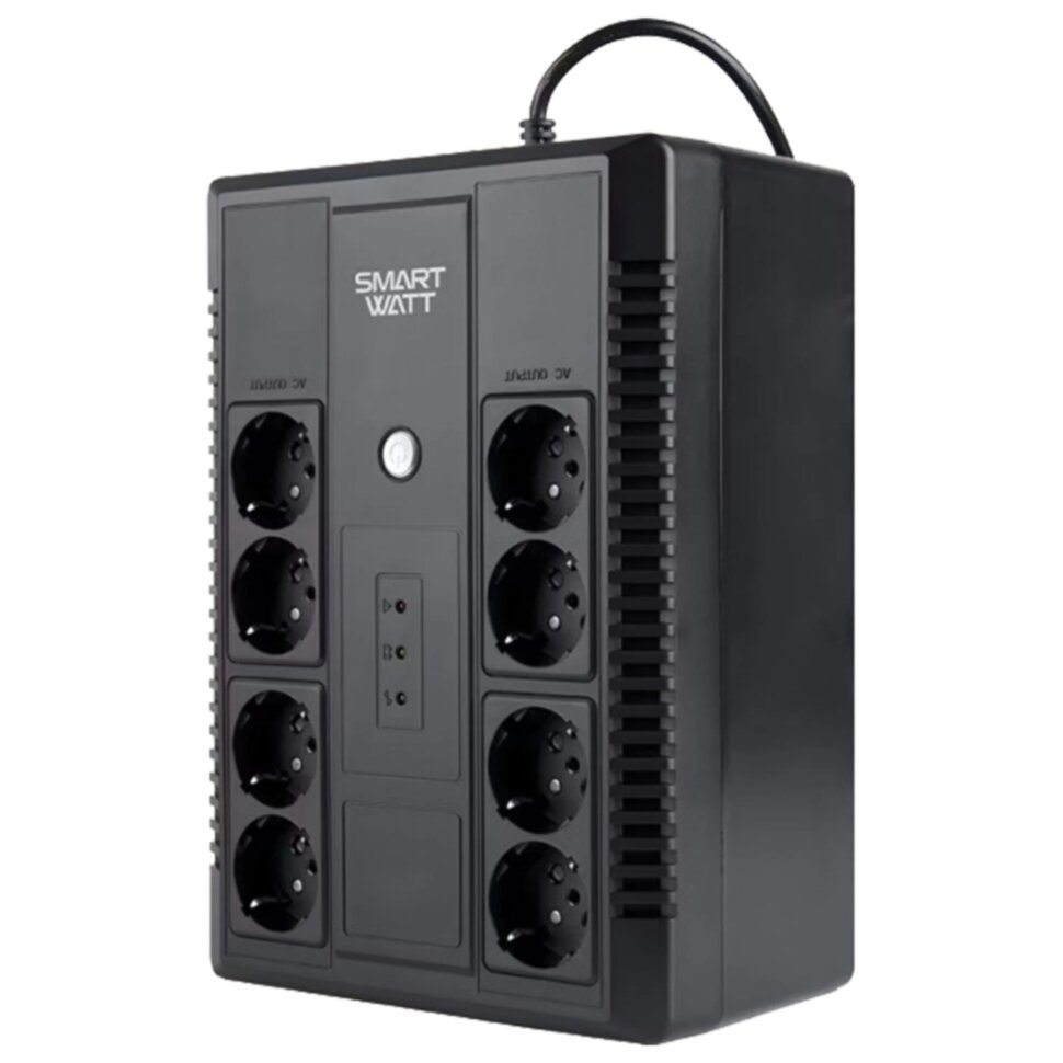 Источник бесперебойного питания SMARTWATT UPS SAFE PRO 650, 650 ВА (390 Вт), 8 розеток, 3703020270004, 355137