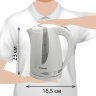 Чайник SONNEN KT-1743, 1,7 л, 2200 Вт, закрытый нагревательный элемент, пластик, белый, 453414, 453414