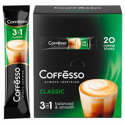 Кофе растворимый порционный COFFESSO "3 в 1 Classic", пакетик 14 г, 102904, 40 штук, 623400