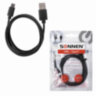 Кабель USB 2.0 – Type-C, 1 м, SONNEN, медь, для передачи данных и зарядки, черный, 513117, 513117