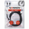 Кабель USB 2.0 – Type-C, 1 м, SONNEN, медь, для передачи данных и зарядки, черный, 513117, 513117