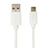 Кабель USB2.0 – micro USB, 1 м, SONNEN, медь, для передачи данных и зарядки, белый, 513557, 513557