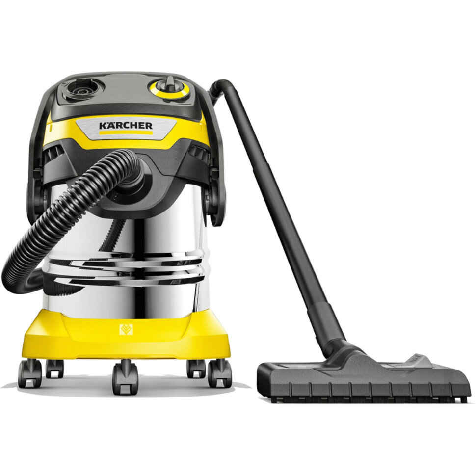 Пылесос хозяйственный KARCHER WD 5 S, мусоросборник 25 л, мощность 1100 Вт, желтый, 1.628-350.0, 456636