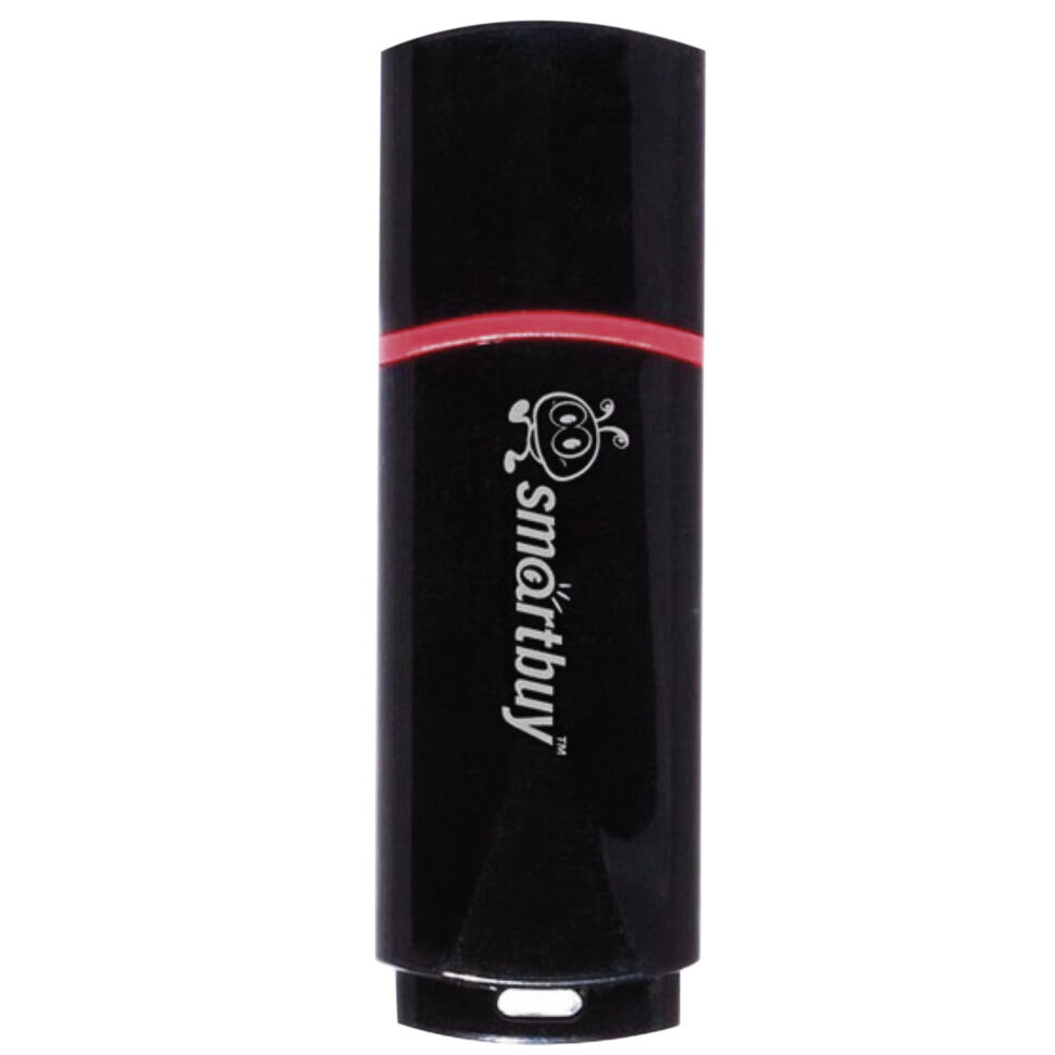 Флеш-диск 16 GB, SMARTBUY Crown, USB 2.0, черный, SB16GBCRW-K, 512189