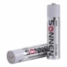 Батарейки КОМПЛЕКТ 2 шт., SONNEN Alkaline, AAA (LR03, 24А), алкалиновые, мизинчиковые, блистер, 451087, 451087